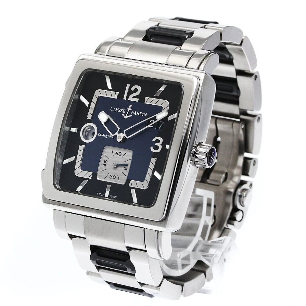 Ulysse Nardin Quadrato Dual Time 243-92 Date Automatic Men's Watch_877168